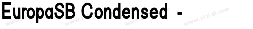 EuropaSB Condensed 语字体转换